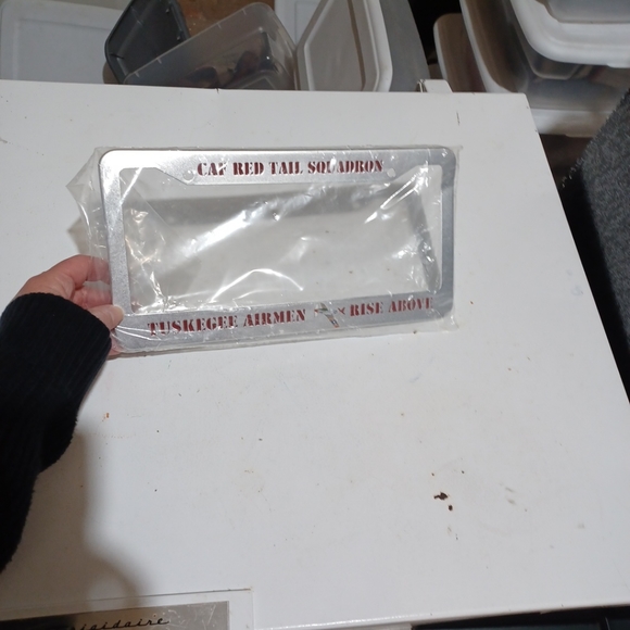 CAF red tail squadron Tuskegee airmen rise above license plate frame pre owned - Picture 7 of 7